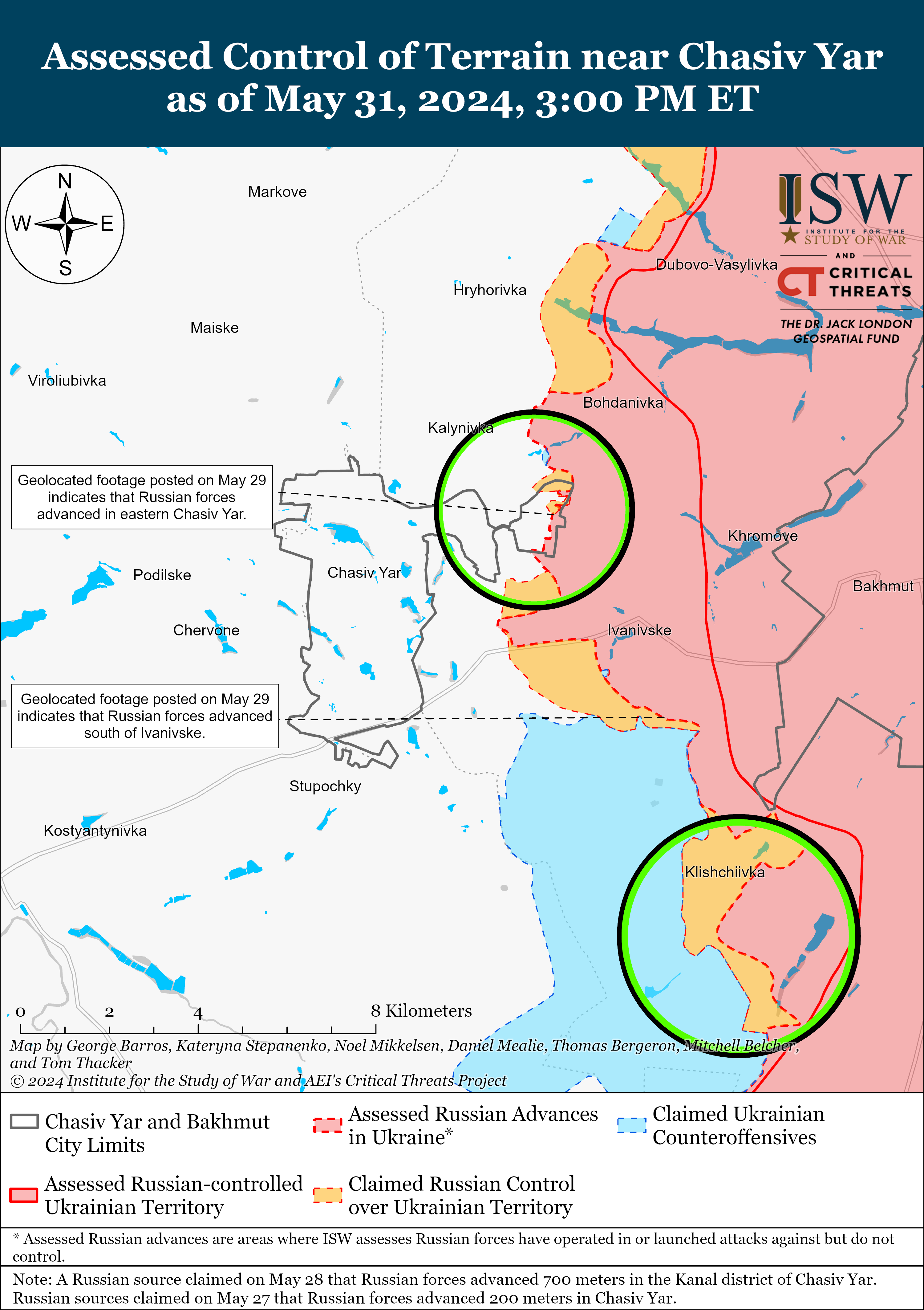 Окупанти просунулися на двох напрямках у Донецькій області: карти ISW